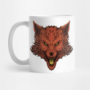 Orange Wolf Head Mug